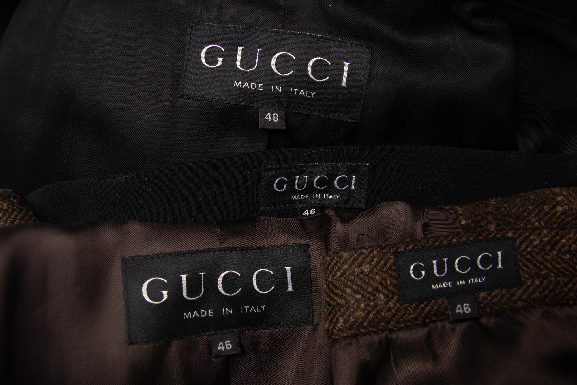 Two Gucci Ensembles with One Suede Belt