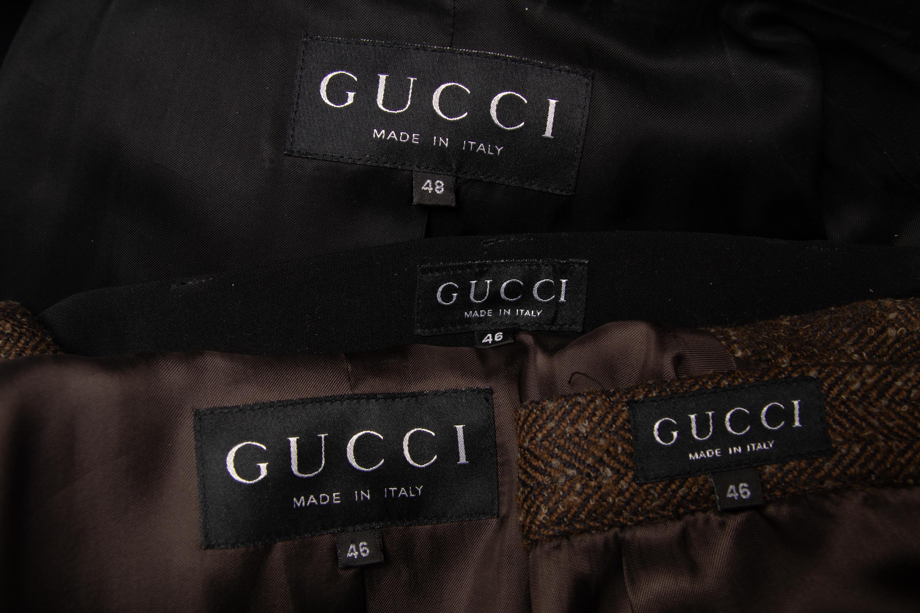 Two Gucci Ensembles with One Suede Belt