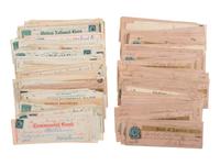 [BUSINESS - LOUISIANA]. Extensive group of 800+ checks & stock certificates, many from Louisiana.