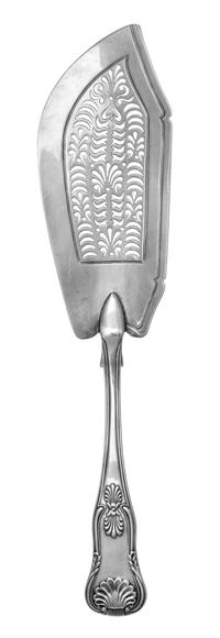 A George IV Silver Fish Server, William Chawner, London, 1825, the King's pattern handle with a pierced serving blade.