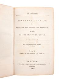 [MILITARIA]. SCOTT, Winfield (1786-1866). Infantry Tactics; Or, Rules for the Exercise and Manoeuvres of the United States' Infantry. New York: Harper & Brothers, 1842.