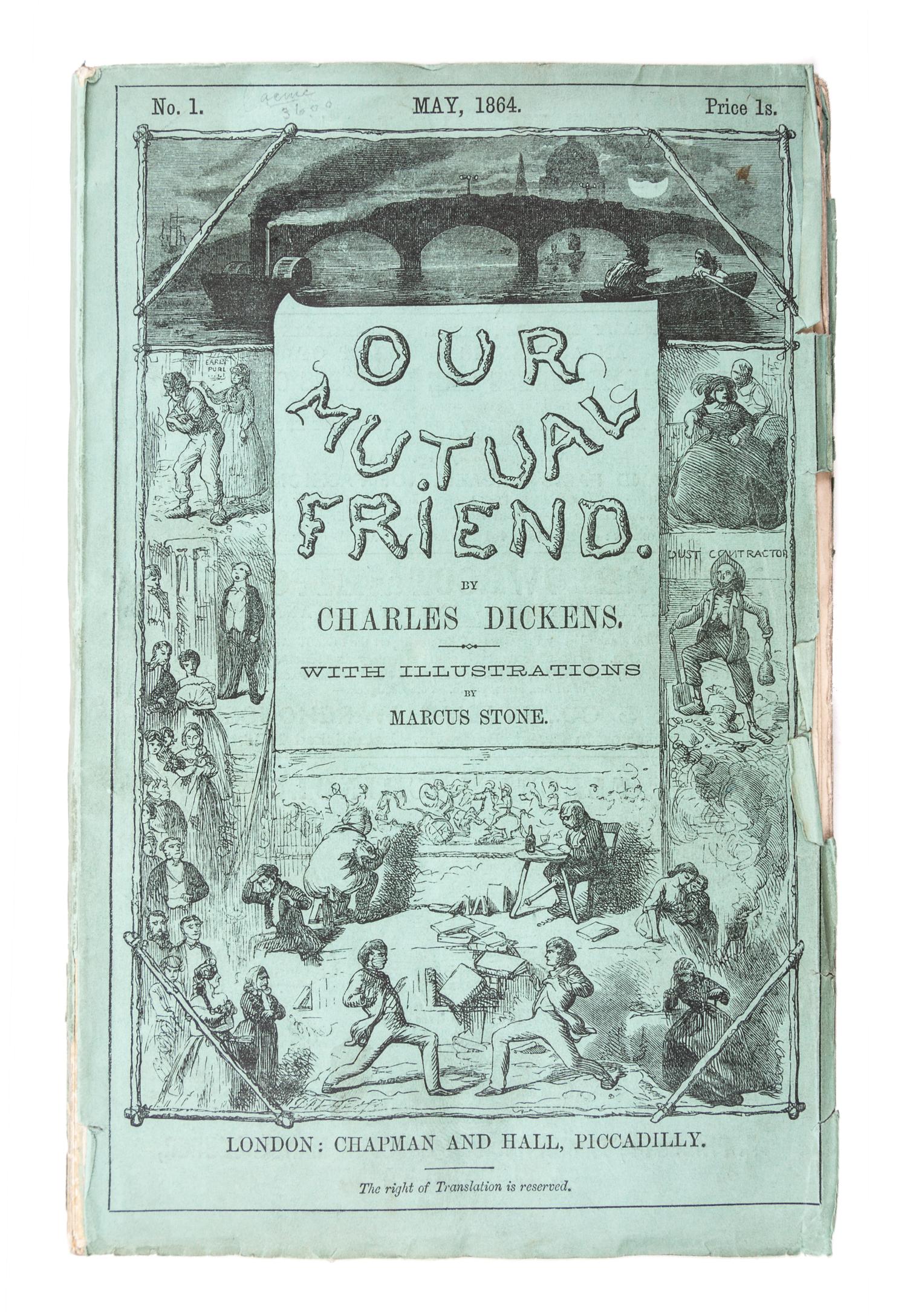 DICKENS, CHARLES. Our Mutual Friend. London, 1864. First edition in original parts.