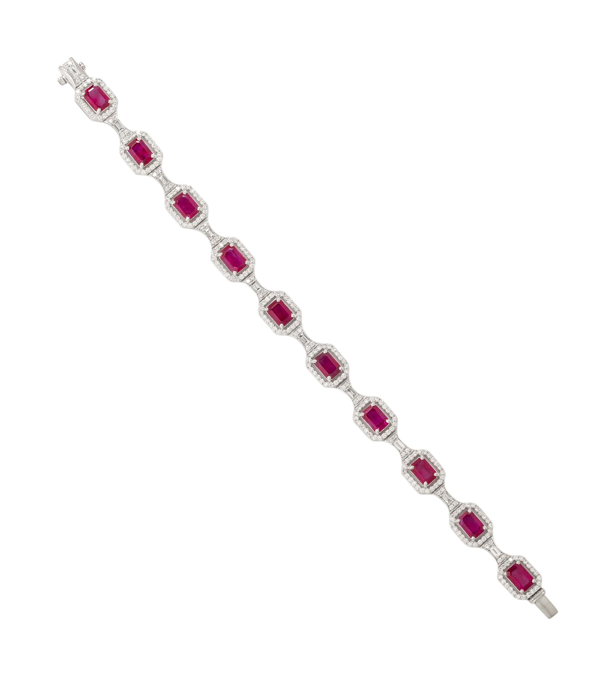 RUBY AND DIAMOND BRACELET