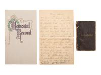 [CIVIL WAR]. Archive related to Henry R. Shull, 1st US Light Artillery, including ambrotype, Book of Psalms, and discharge document.