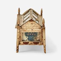 A Prisoner-of-War carved and paint-decorated bone game box circa 1815