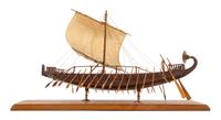 A Model of the Egyptian "Hatshepsut" Height 15 x length of base 27 inches.