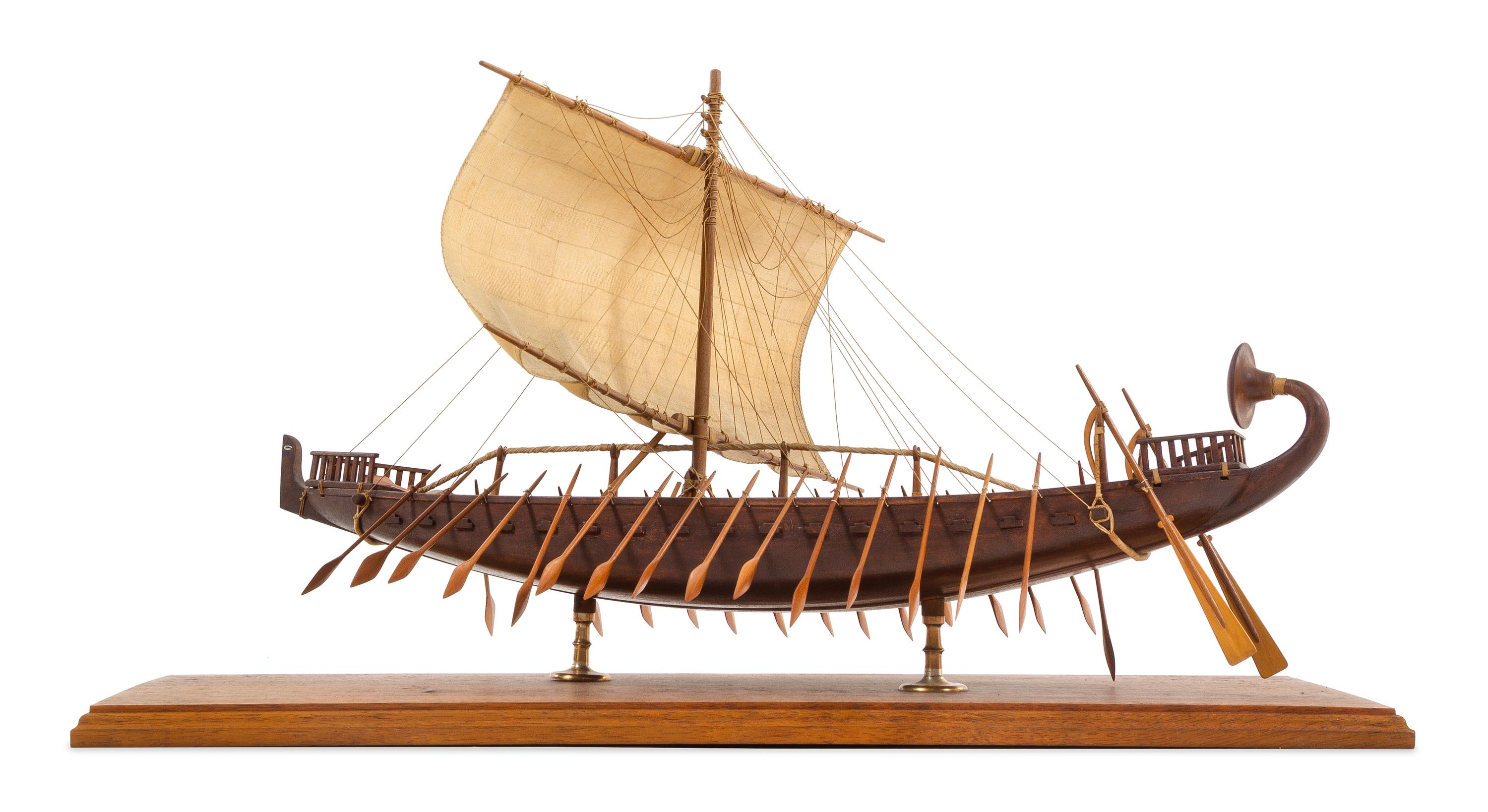 A Model of the Egyptian "Hatshepsut" Height 15 x length of base 27 inches.