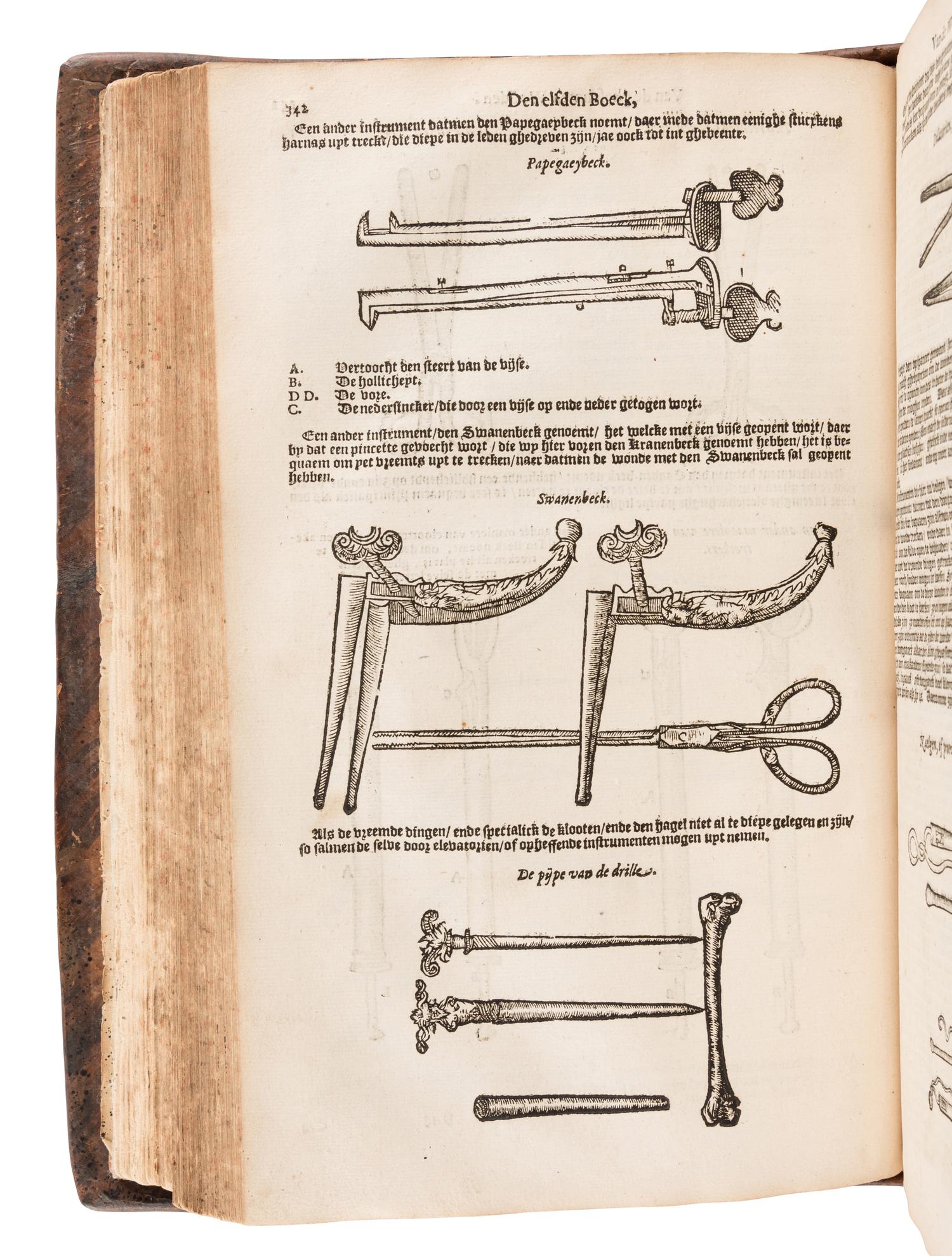 PARE, Ambroise (1510?-1590). De Chirurgie ende alle de Opera . Haarlem: Harman Kranepol for Hendrick Laurensz, 1627.