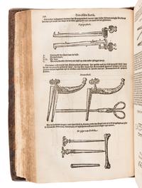 PARE, Ambroise (1510?-1590). De Chirurgie ende alle de Opera . Haarlem: Harman Kranepol for Hendrick Laurensz, 1627.