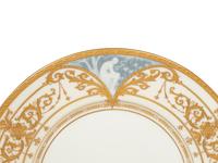 A Set of Twelve Mintons Pâte-sur-Pâte Parcel-Gilt Porcelain Plates