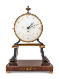 An Austrian Gilt Metal Mounted Part Ebonized Mahogany Clock