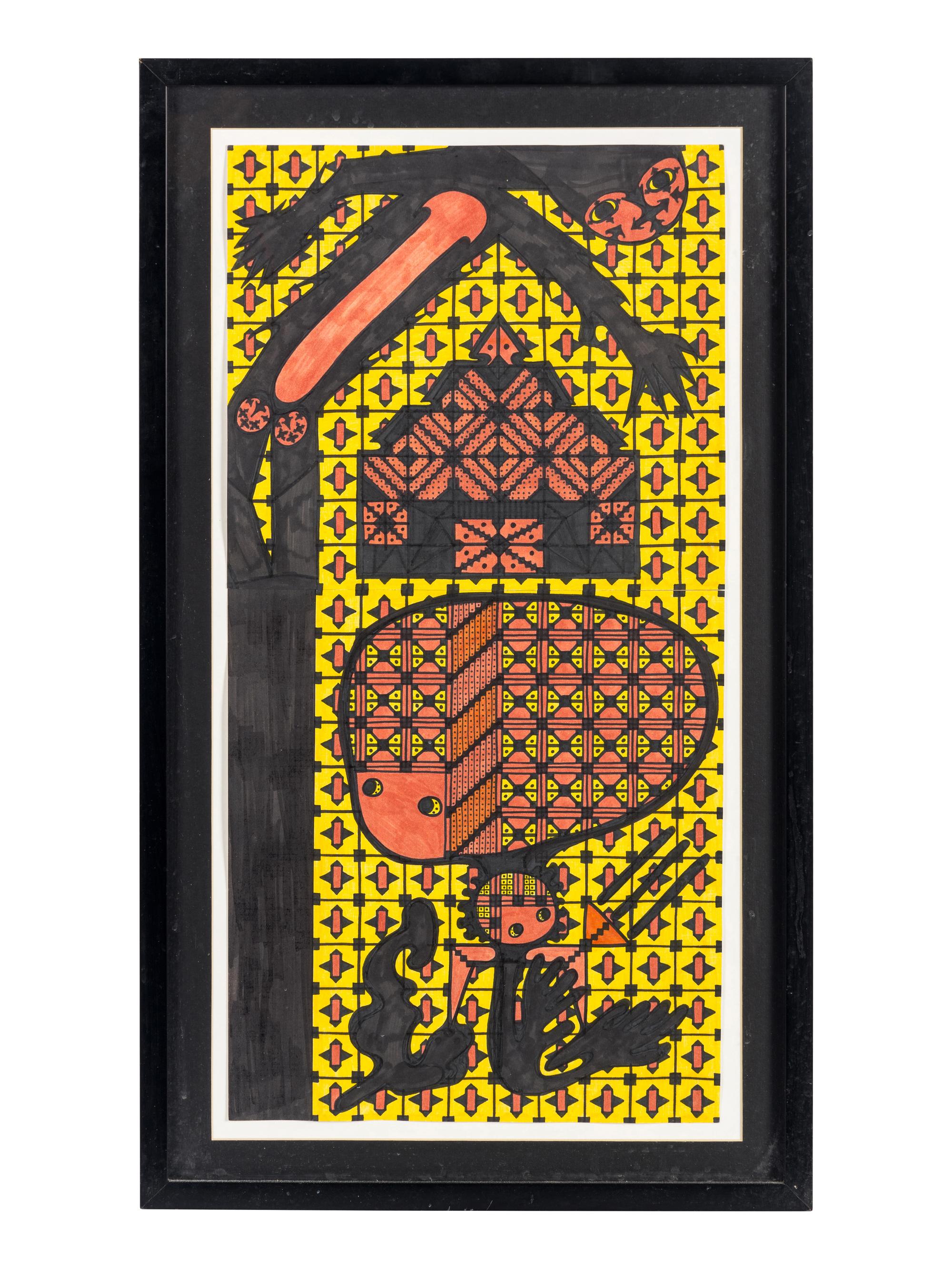 Untitled (Figures in Yellow, Red and Black)