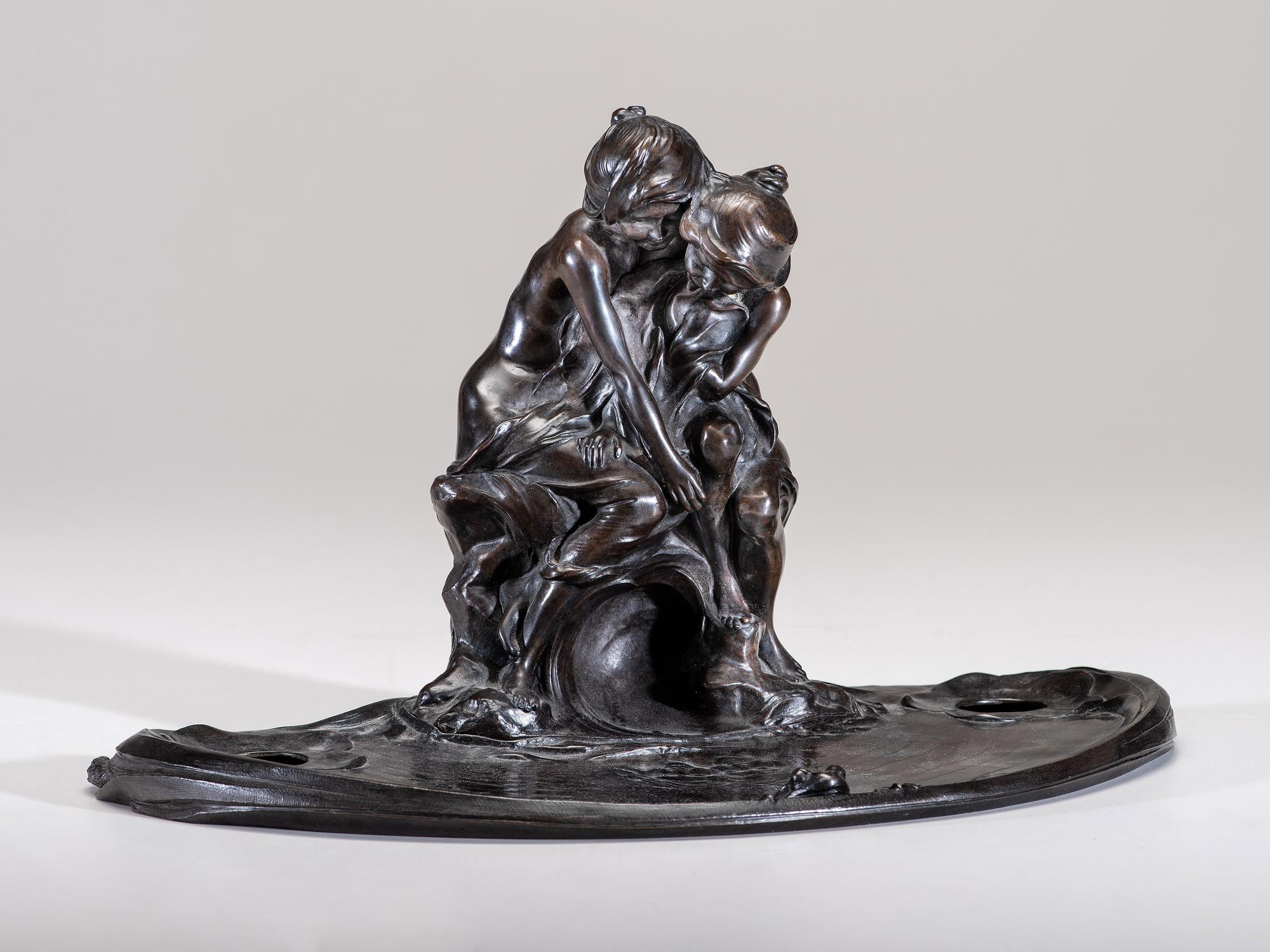 Figural Inkwell, circa 1900