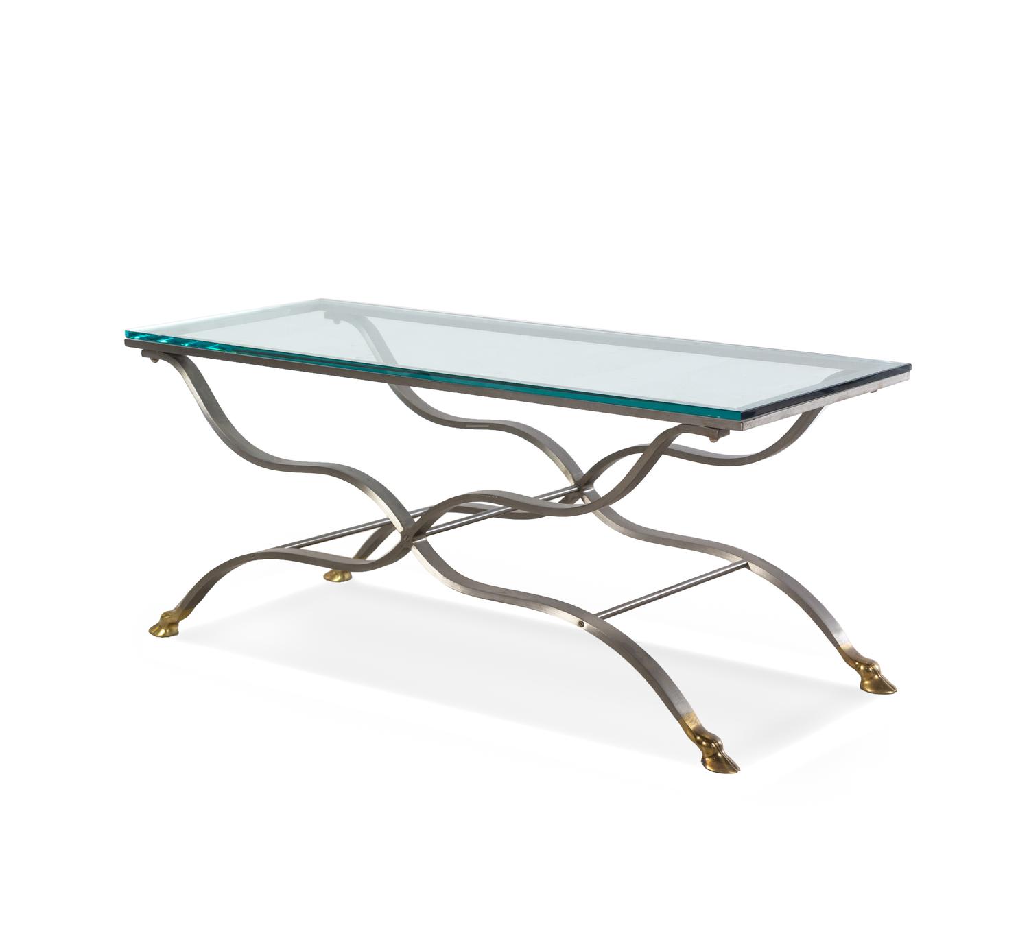 A Steel Cocktail Table in the Style of Gilbert Poillerat