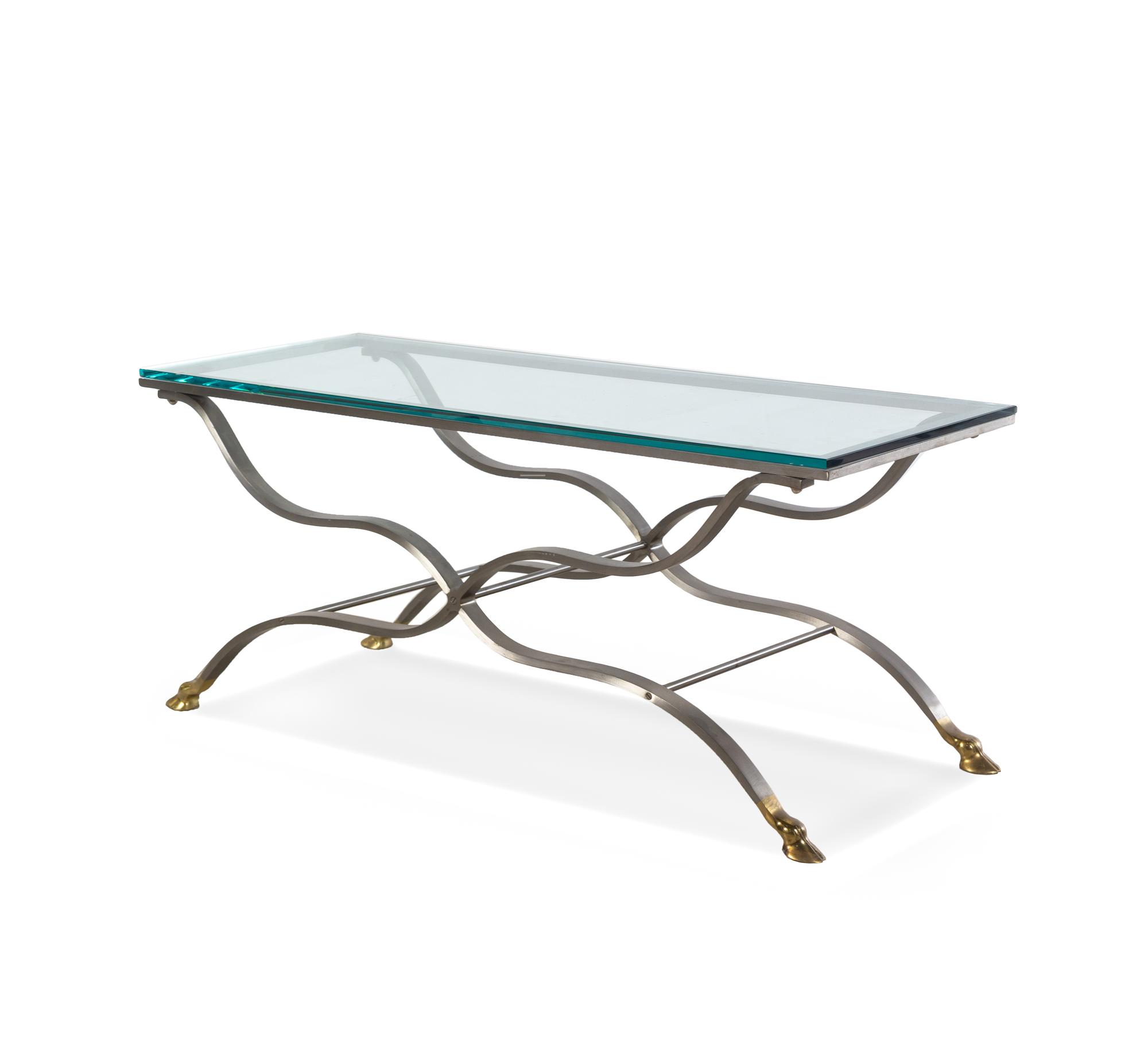 A Steel Cocktail Table in the Style of Gilbert Poillerat