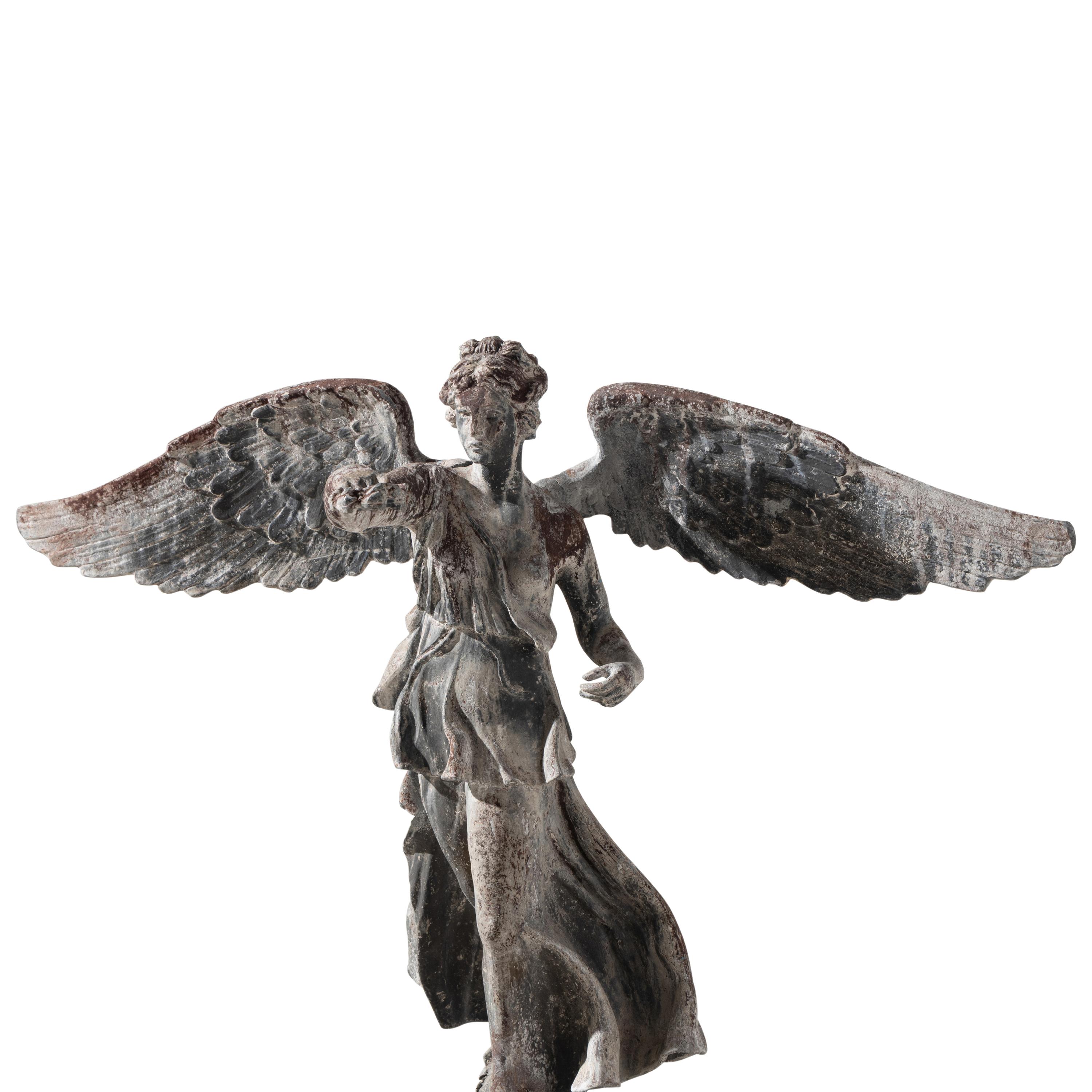 A Lead Garden Figure of Winged Victory