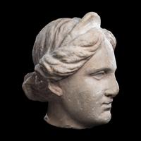 A Roman Marble Head of a Goddess