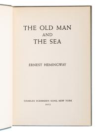 HEMINGWAY, Ernest (1899-1961). The Old Man and the Sea. New York: Charles Scribner’s Sons, 1952.