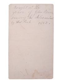 [SLAVERY & ABOLITION]. STODDARD, S.R., photographer. CDV of John Brown's grave, North Elba, New York. Glen's Falls, NY: 1882.