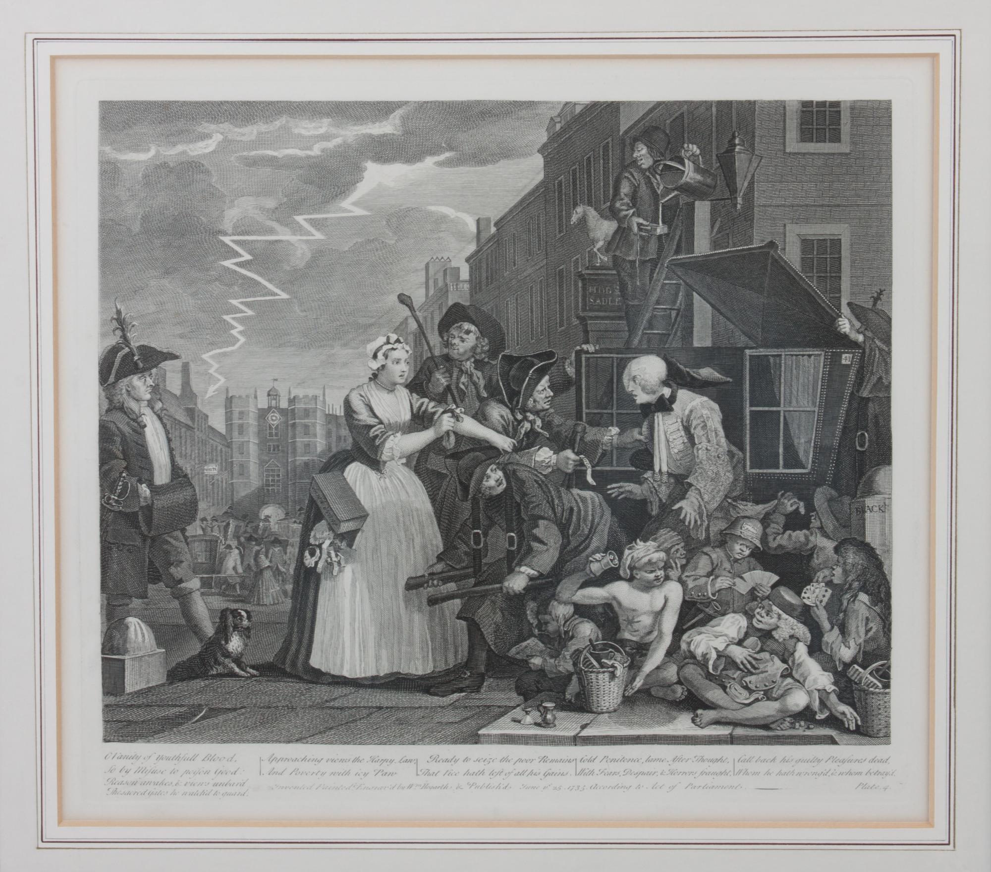 William Hogarth, (British, 1697-1764), The Rake's Progress (plates 1-8)