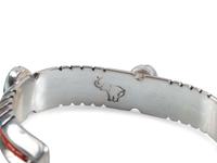 Navajo Silver, Turquoise, and Coral Contemporary Cuff Bracelets