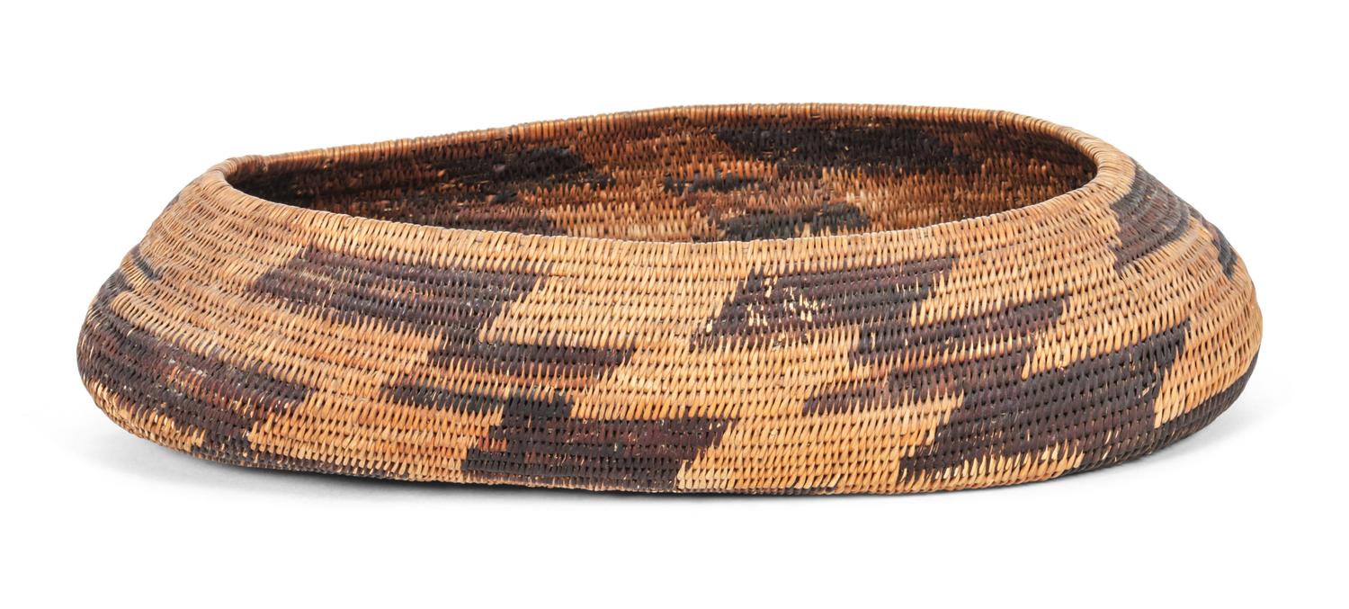 A Pomo Bowl Height 2 1/2 x length 9 1/2 inches. — EARLY 20TH CENTURY
