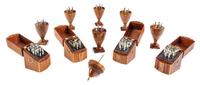 A Group of Ten Cutlery Boxes, Else Keuker-Hardenberg, 1989, comprising six knife urns and four cutlery boxes, each fitted with silver f