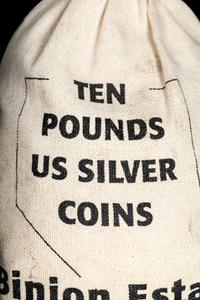 A Binion Estate 10-Pound Silver Coin Sealed Bag