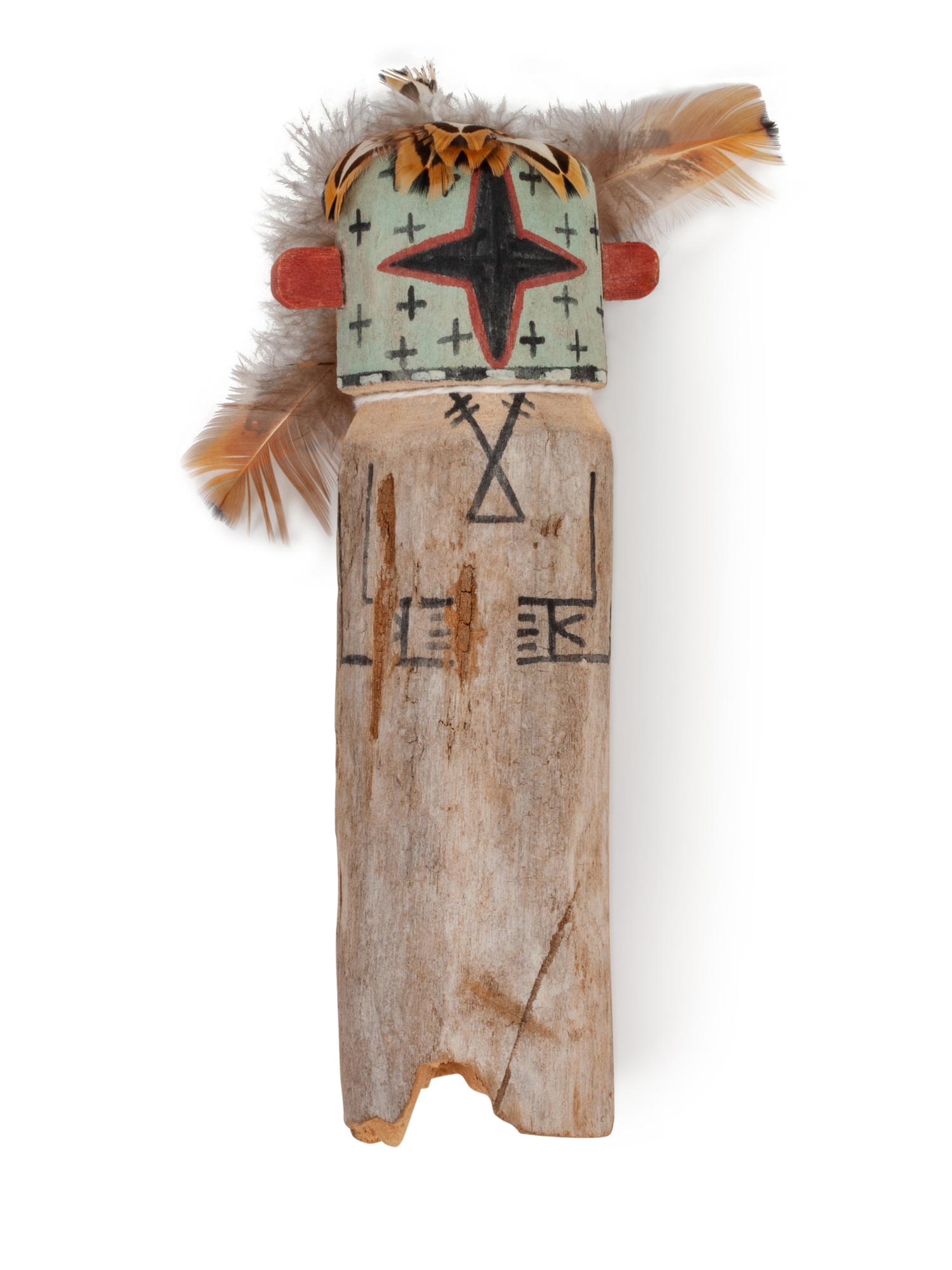 Carved Wood Katsina, Blue Star