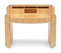 An Art Deco Style Brass Mounted Birdseye Maple Dressing Table