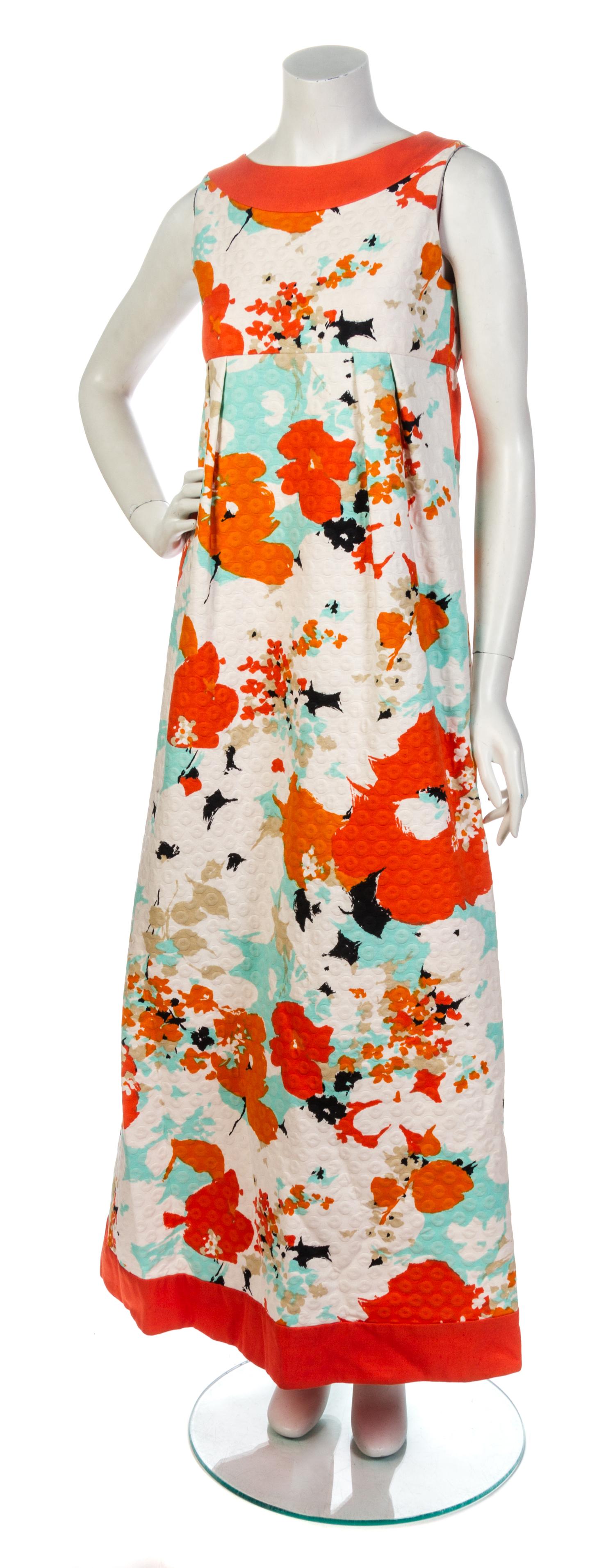 A Pierre Cardin Multicolor Floral Jacquard Pant Ensemble,