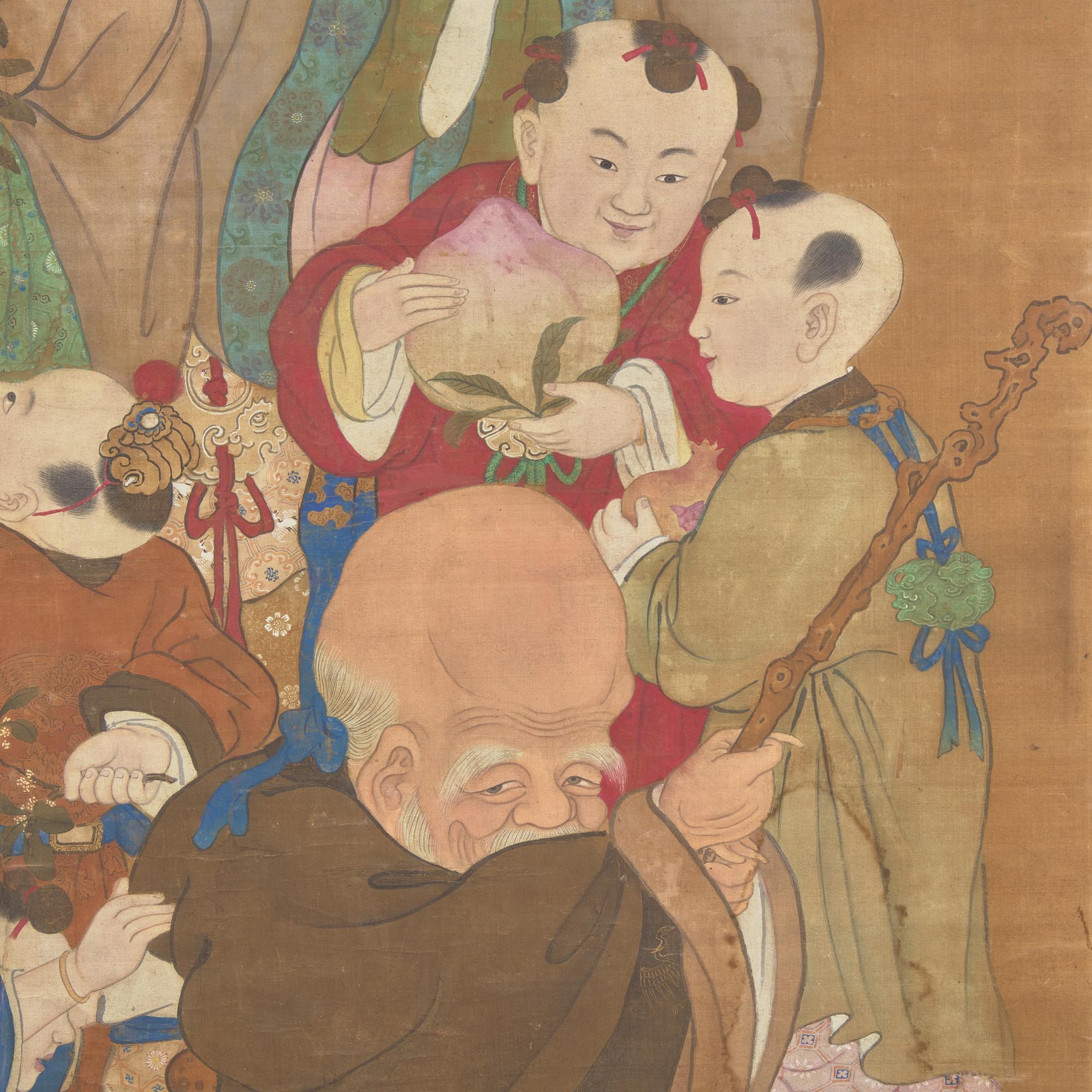 A Chinese 'Immortals' Painting, 19th Century 清 神仙像