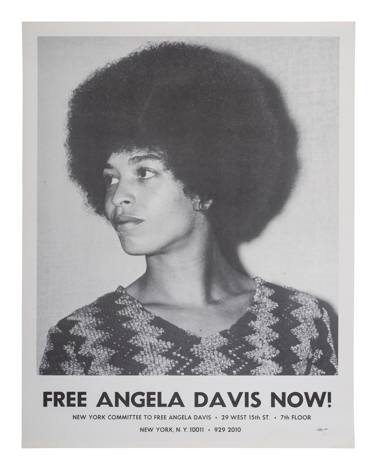 [BLACK PANTHER PARTY]. Free Angela Davis Now! New York: Committee to Free Angela Davis, ca 1970.