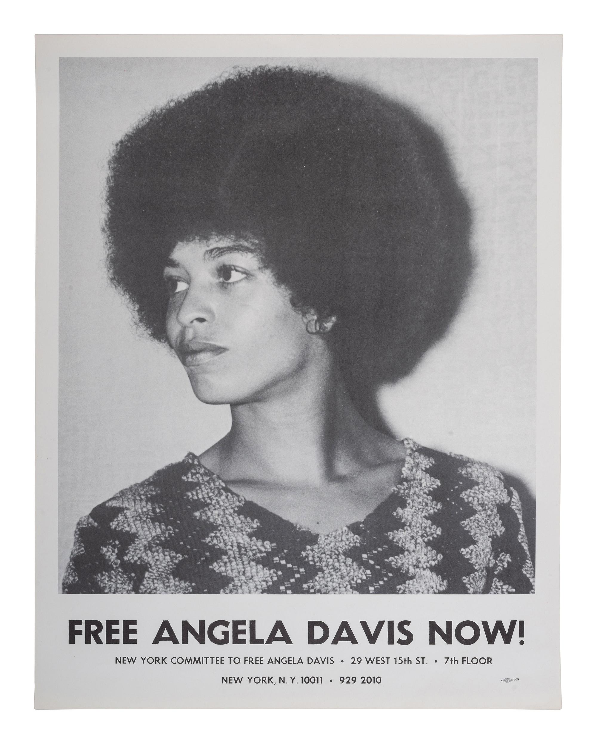 [BLACK PANTHER PARTY]. Free Angela Davis Now! New York: Committee to Free Angela Davis, ca 1970.