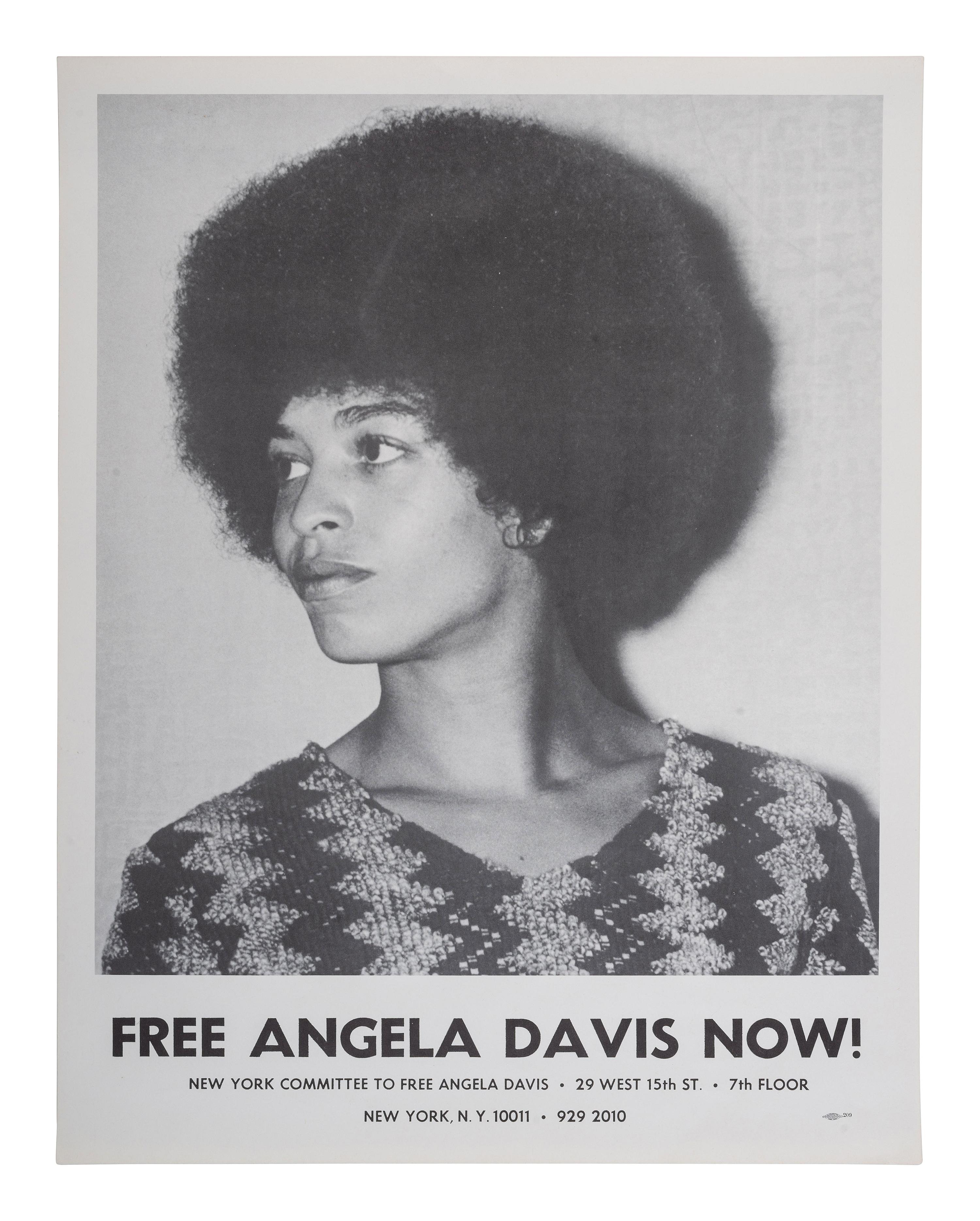 [BLACK PANTHER PARTY]. Free Angela Davis Now! New York: Committee to Free Angela Davis, ca 1970.