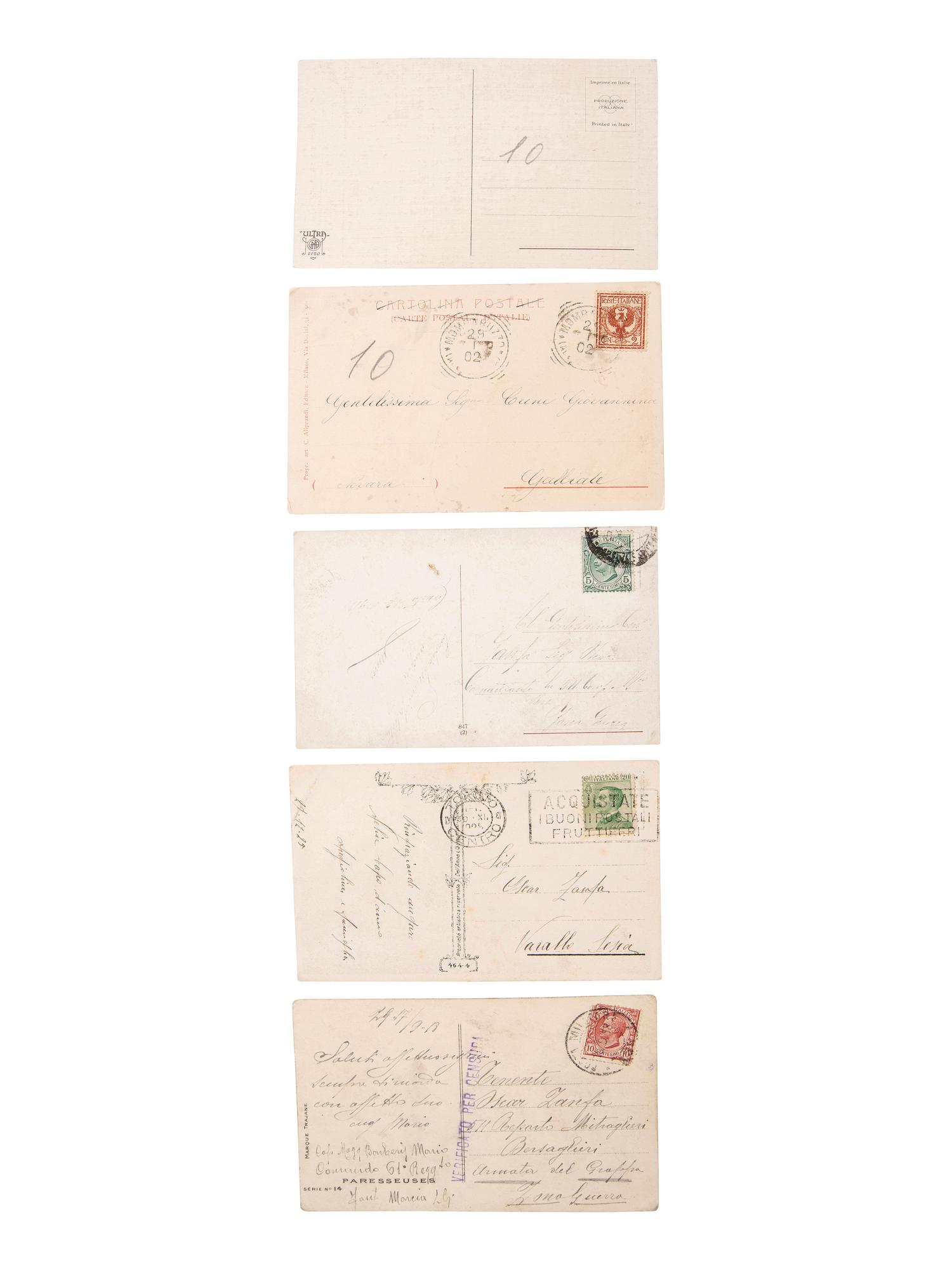 [ADVERTISING]. An extensive collection of trade cards and postcards featuring depictions of beautiful women, including: