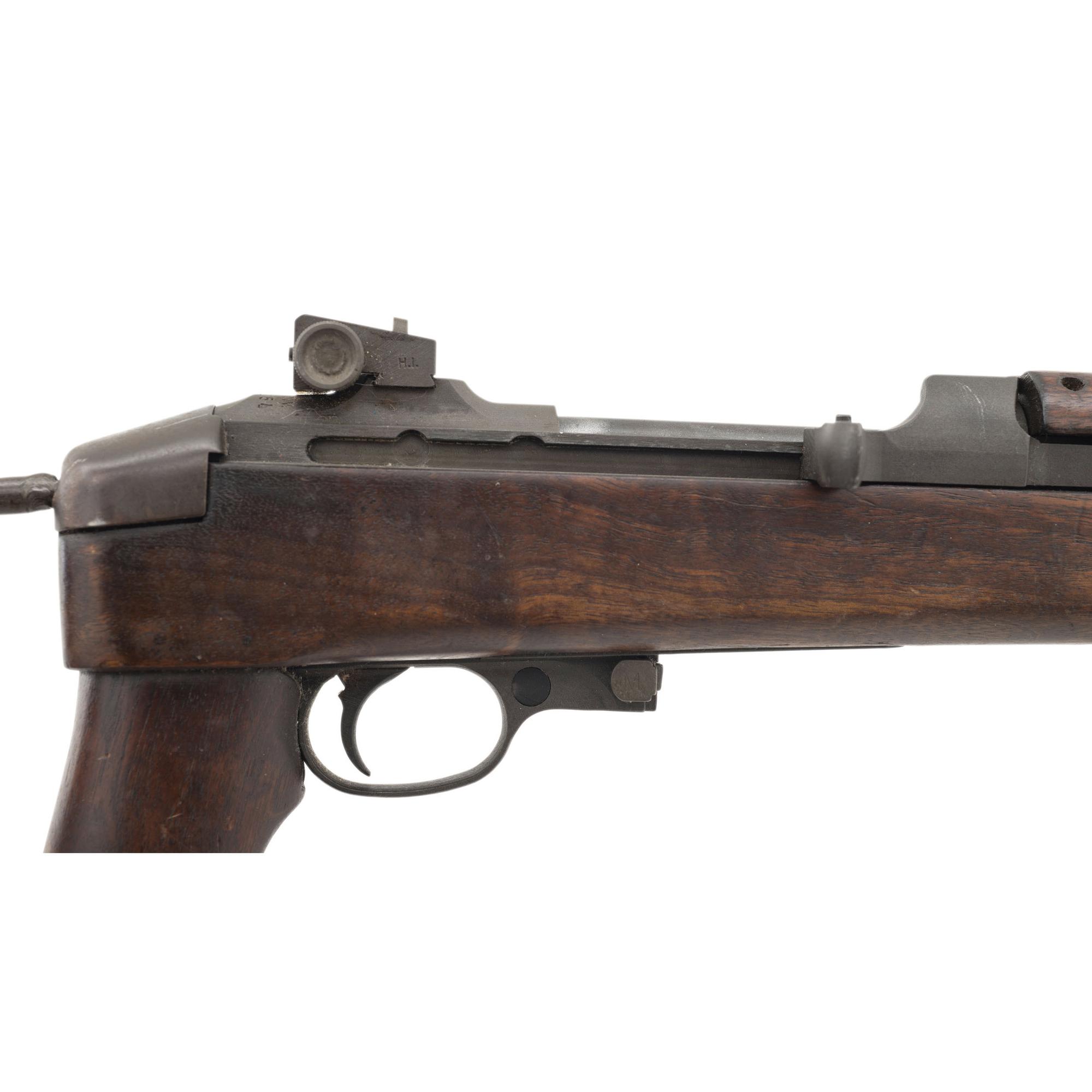 **Inland U.S. M1A1 Paratrooper Carbine with M8 Grenade Launcher and Updated Rear Sight