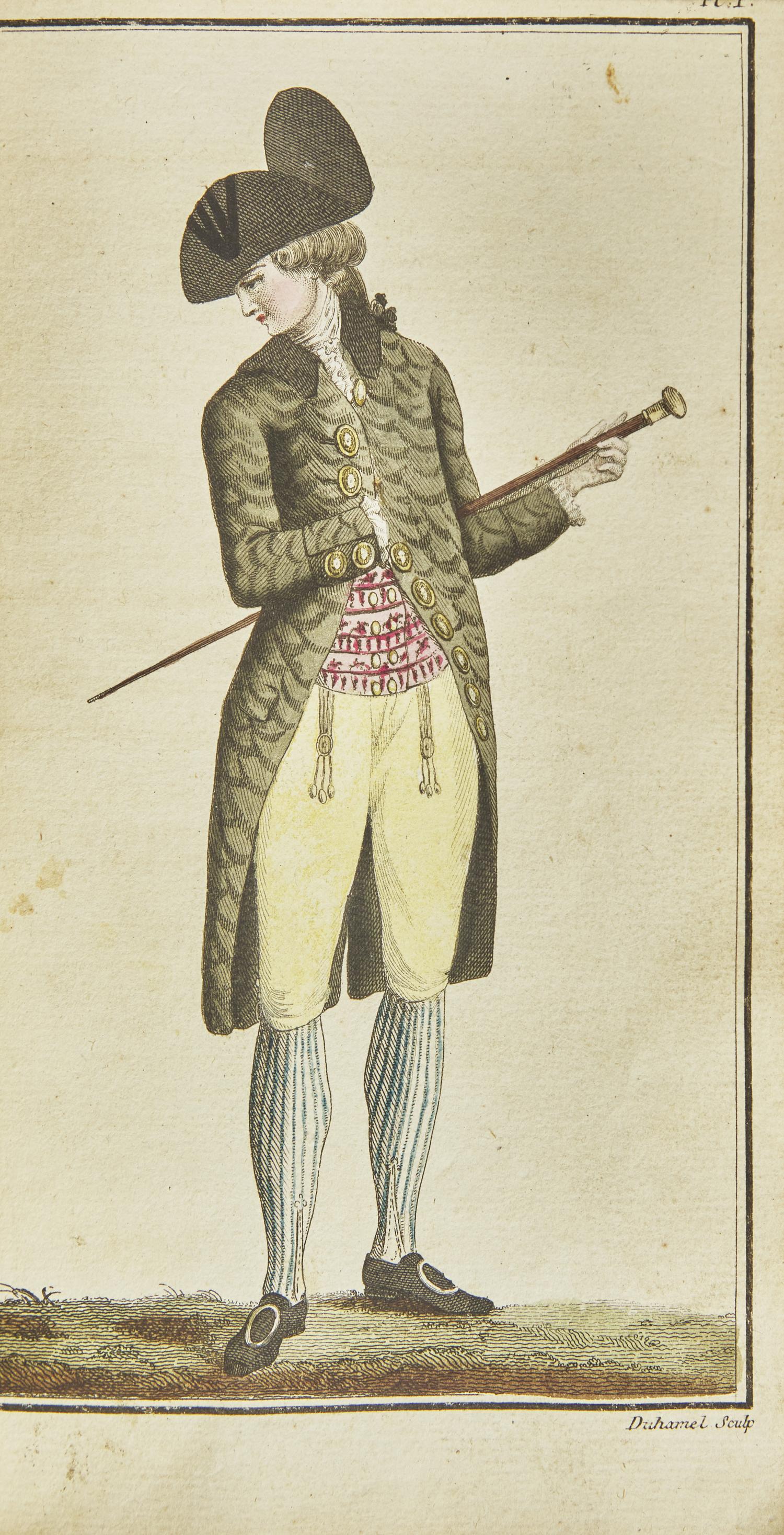 [Color-Plate Books] Cabinet des Modes, ou les modes nouvelles, décrites d'une manière claire & précise, & représentées par des planches en Tailledouce, enluminées.