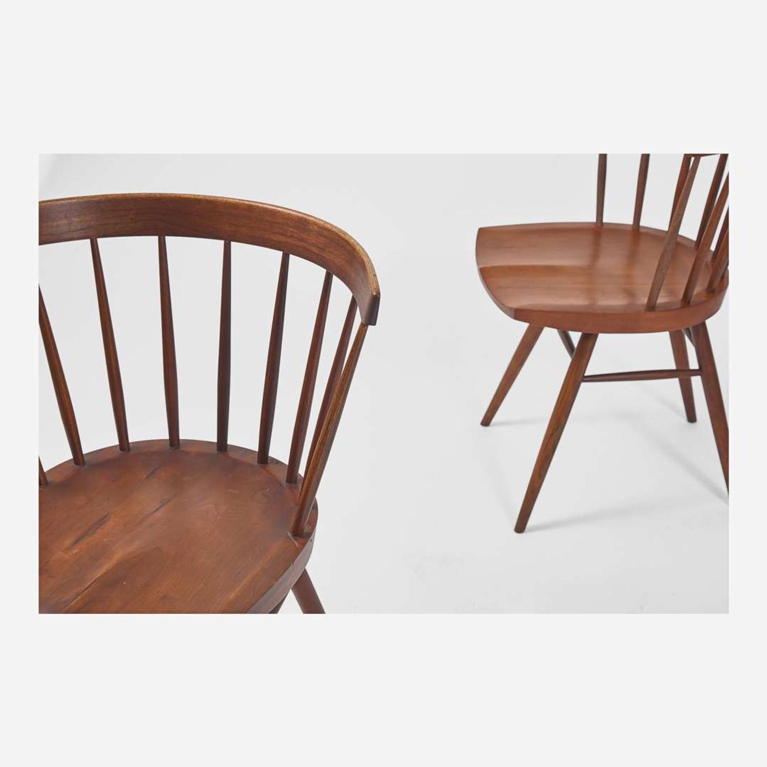 George Nakashima (American, 1905-1990) Set of Four Early "Straight-Backed" Chairs, New Hope, Pennsylvania, circa 1950