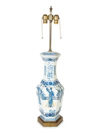 A Chinese Export Porcelain Vase Mounted as a Lamp