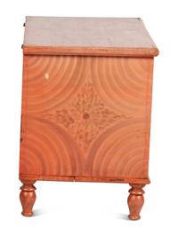 A Late Federal Grain Painted Poplar Blanket Chest