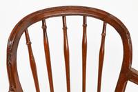 An Italian Neoclassical Walnut Armchair with Needlepoint Upholstery