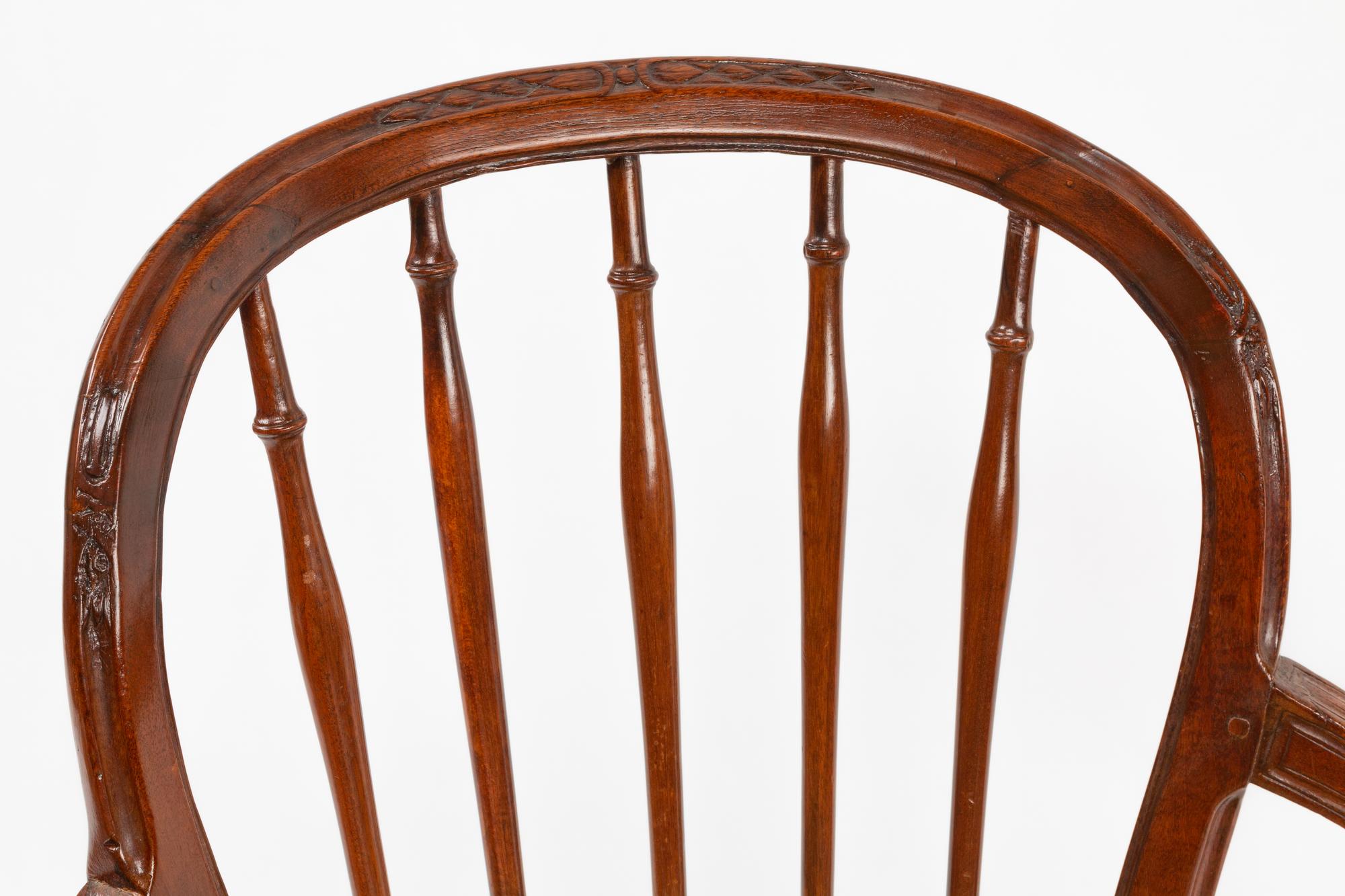An Italian Neoclassical Walnut Armchair with Needlepoint Upholstery