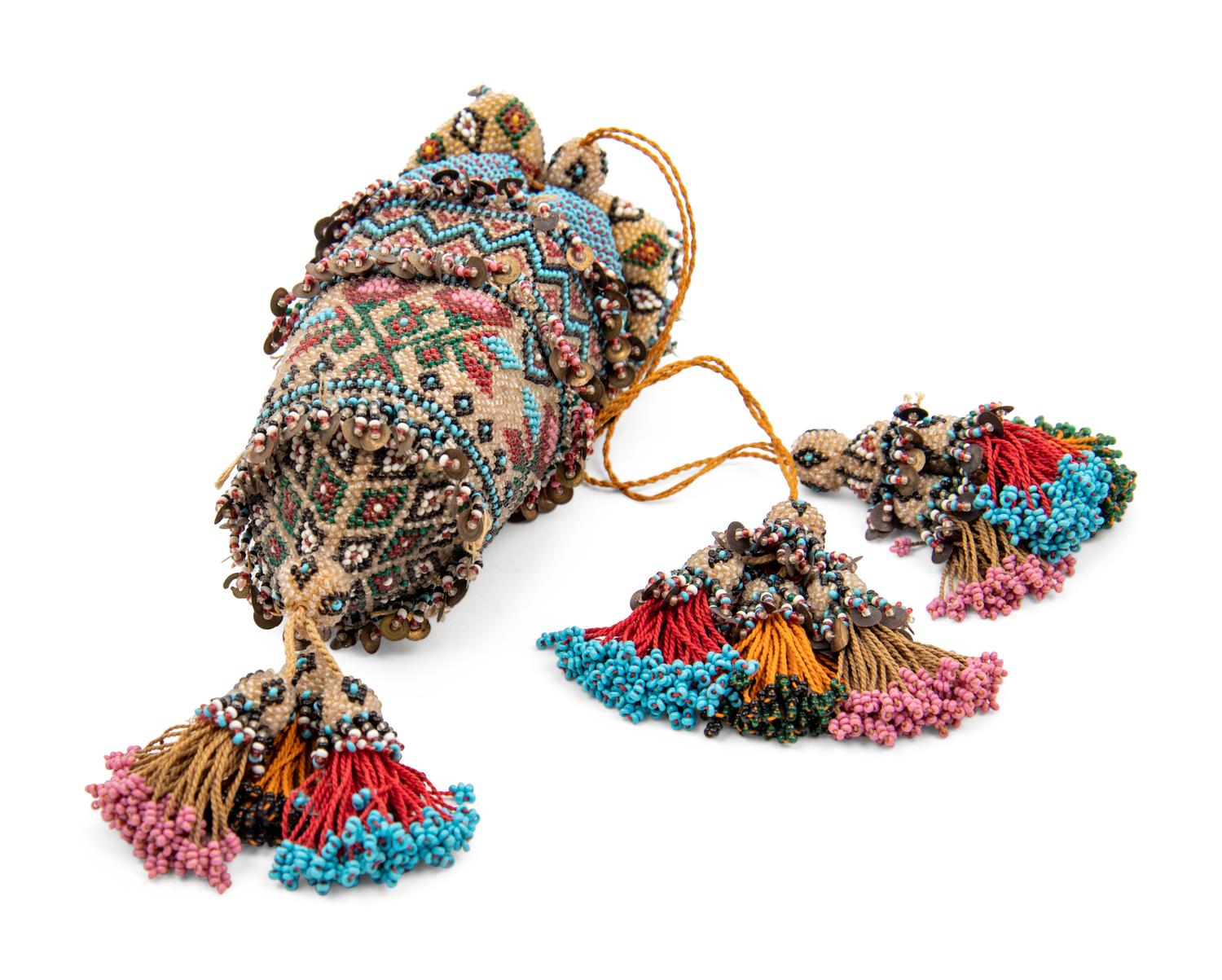 Glass Bead Reticule, 19th Century