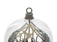 A Steuben Glass, Gilt-Metal and Pearl Mistletoe Sculpture