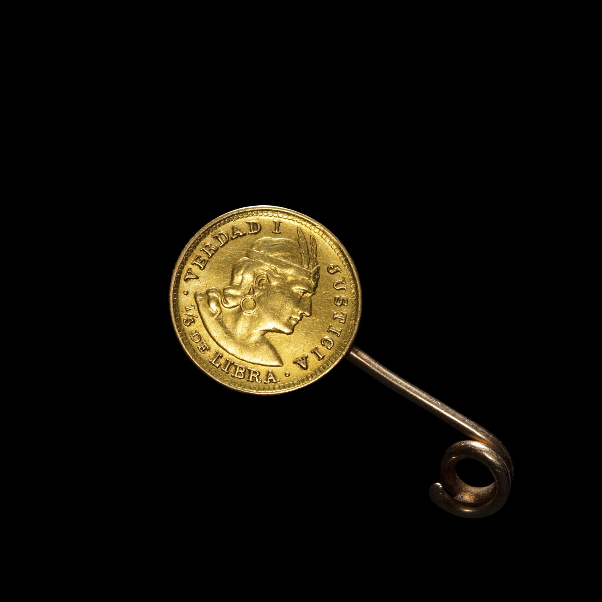[PERU] A 1910 1/5 Libra Gold Coin