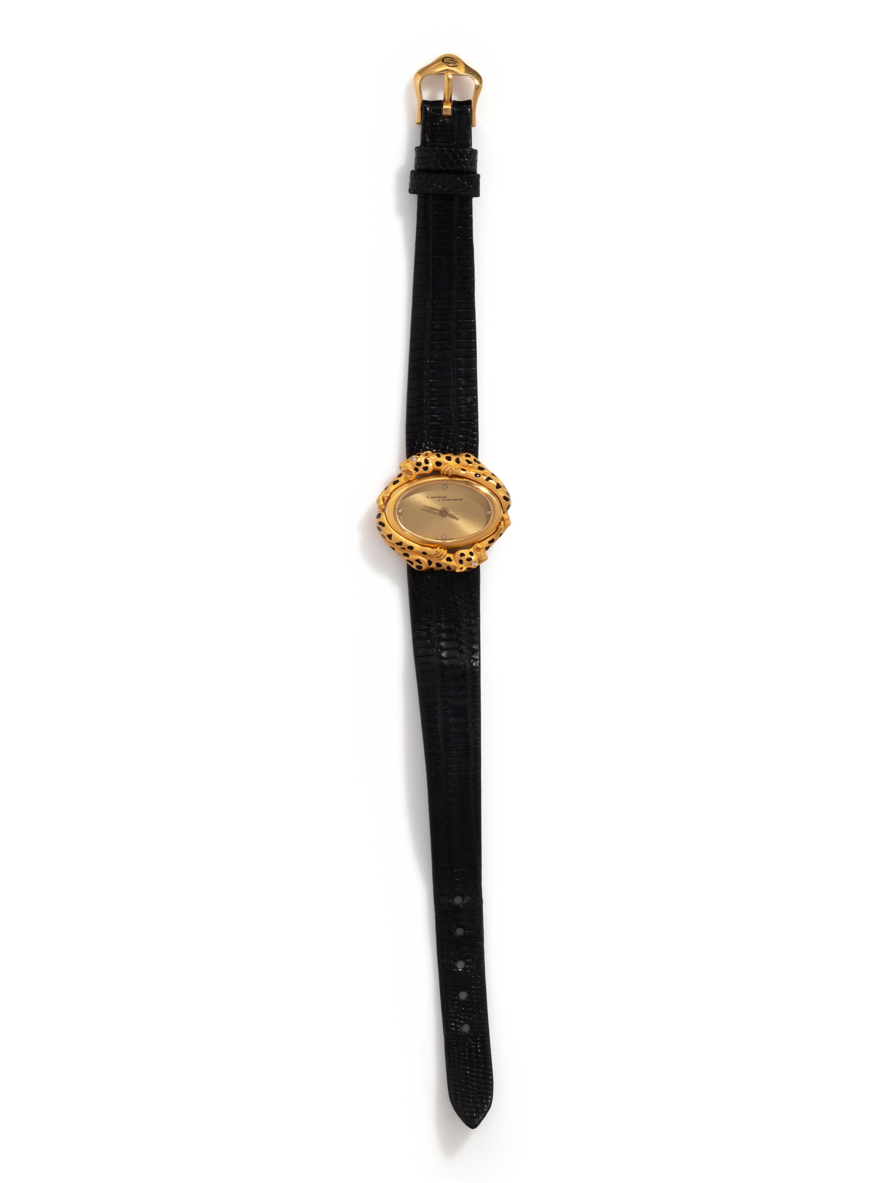 CARRERA Y CARRERA, 18K YELLOW GOLD PANTHER WATCH