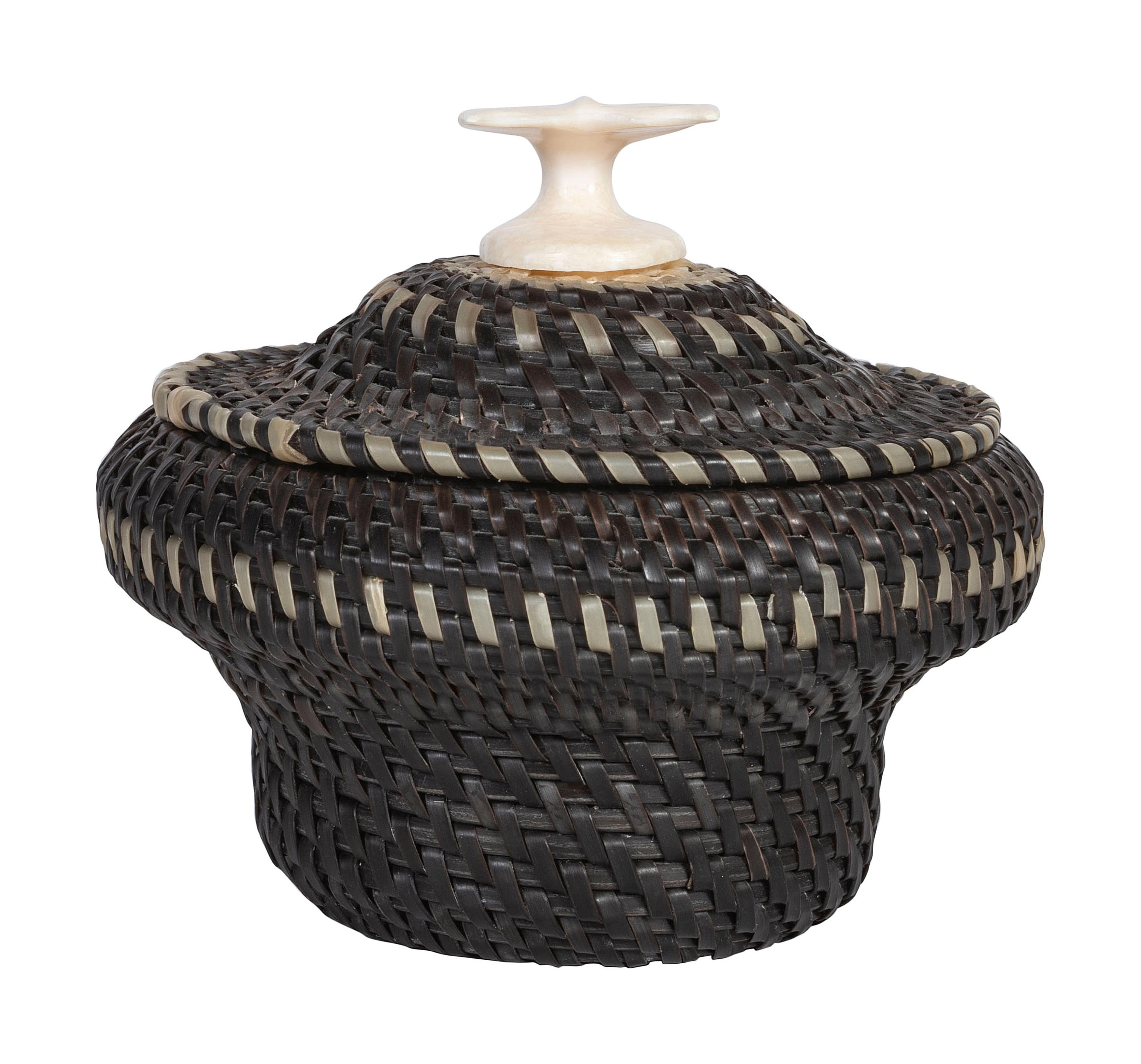 Baleen Basket, with Whale Tail Finial