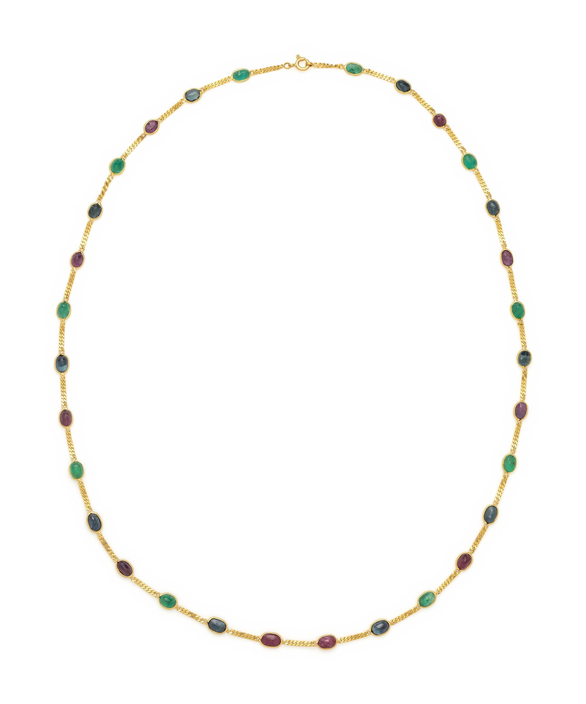 MULTIGEM STATION NECKLACE