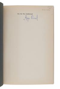 RAND, Ayn (1905-1982). For the New Intellectual: The Philosophy of Ayn Rand . New York: Random House, 1961.